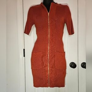 Guess Burnt Orange Knit Dress